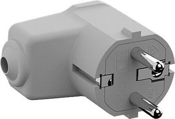 Steker këndor Bachmann CEE 7/7 (Type F), 16A 250V, gri