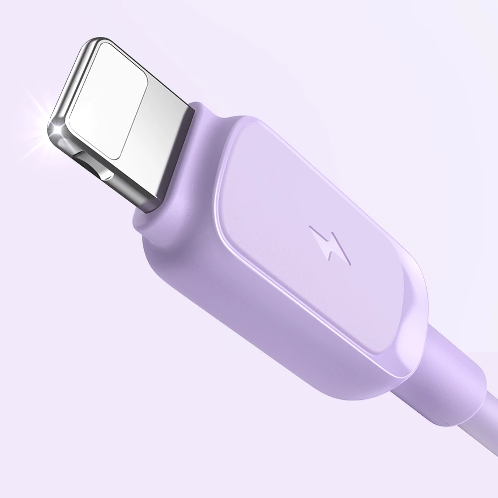 Kabllo Joyroom Multi-Color Series A14, Lightning në USB-A, 1.2m, 2.4A, vjollcë
