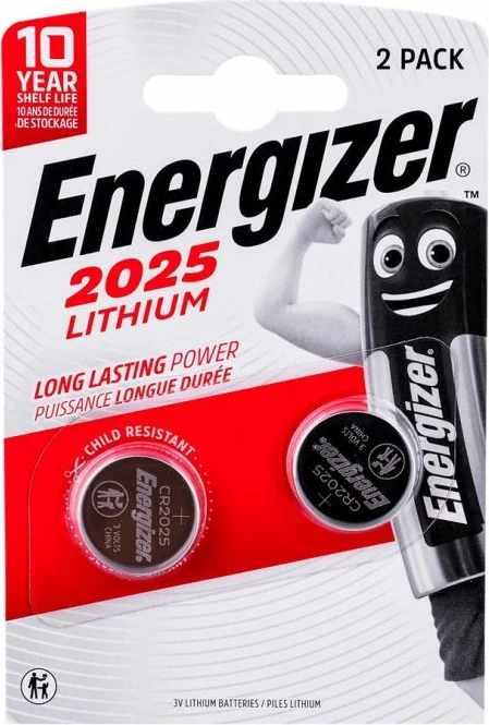 Bateri litium ENERGIZER CR2025/2, 3V, set 2 copë