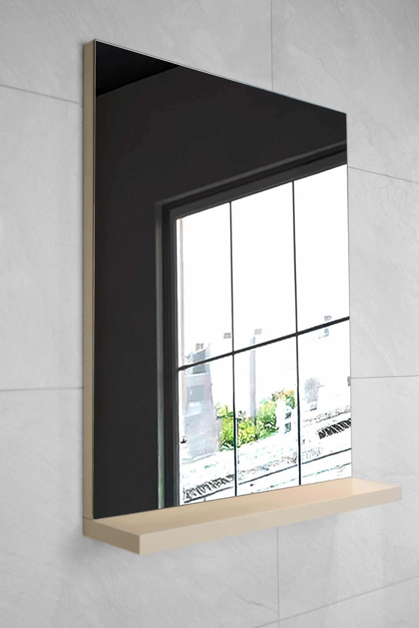 Dollap banjoje, ngjyrë mink, Skye Decor, me lavaman dhe pasqyrë