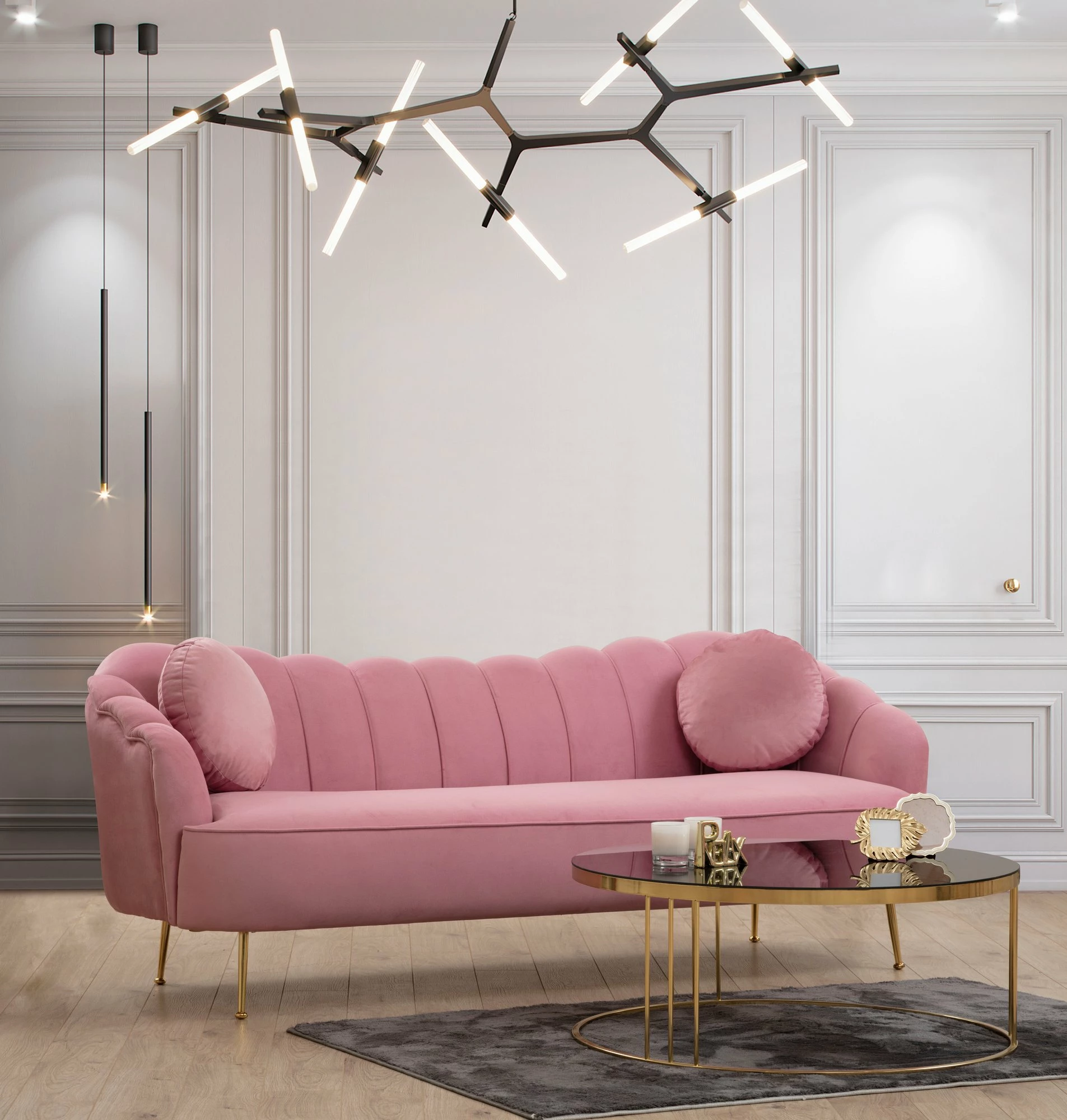 Divan treshe, ngjyrë dusty rose, Atelier del Sofa, Istiridye