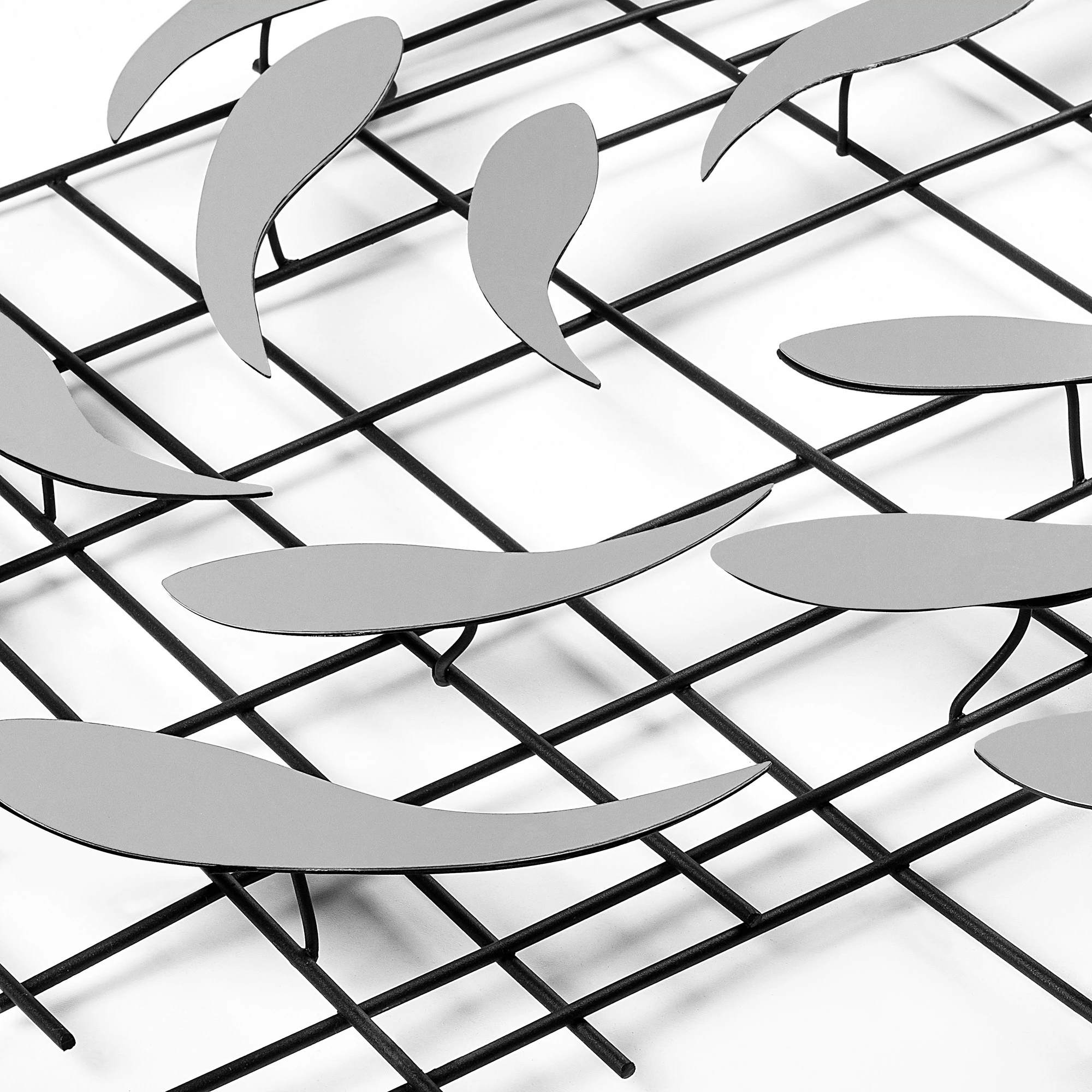 Aksesor dekorativ muri prej metali Wallity, Sheen - 3, shumëngjyrësh, 100x45x4 cm