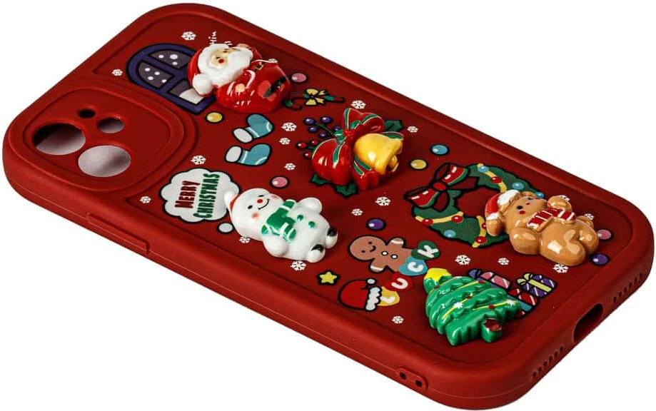 Fotroll për telefon TECH TIME Christmas Edition Cherry Red (IP12PROMAX)