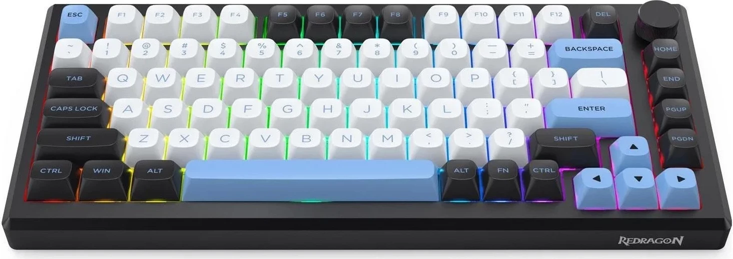 Tastierë mekanike Redragon K732WLB-RGB-PRO Uranus Pro 82, RGB, wireless/ka me kabllo, e zezë