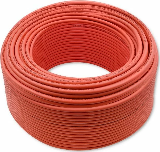 Kablo solar fotovoltaik Qoltec H1Z2Z2-K 4mm² 100m e kuqe