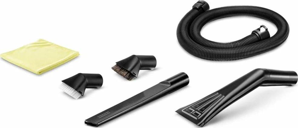 Set aksesorësh për pastrim interieri Karcher 2.863-304.0, lidhje 35 mm, zorrë zgjatuese 1.5 m, i zi, set 6 pjesë