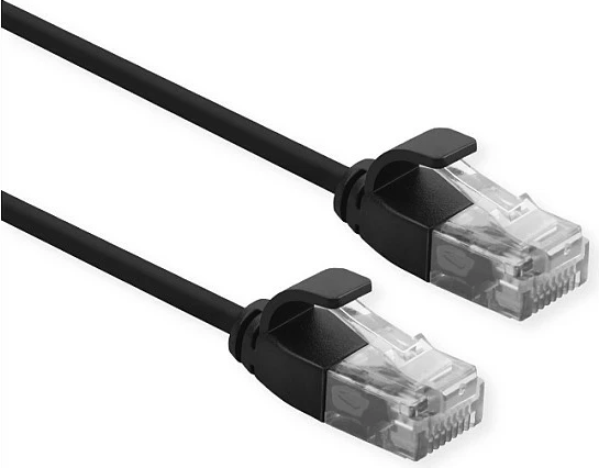 Kabllo rrjeti ROLINE 21.15.3951, Cat6a, 0.3 m, RJ-45, e zezë