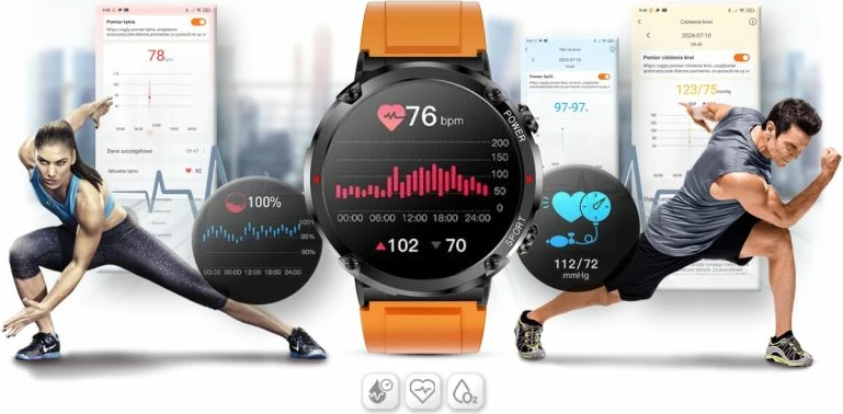 Smartwatch Gravity për të dy gjinitë, portokalli