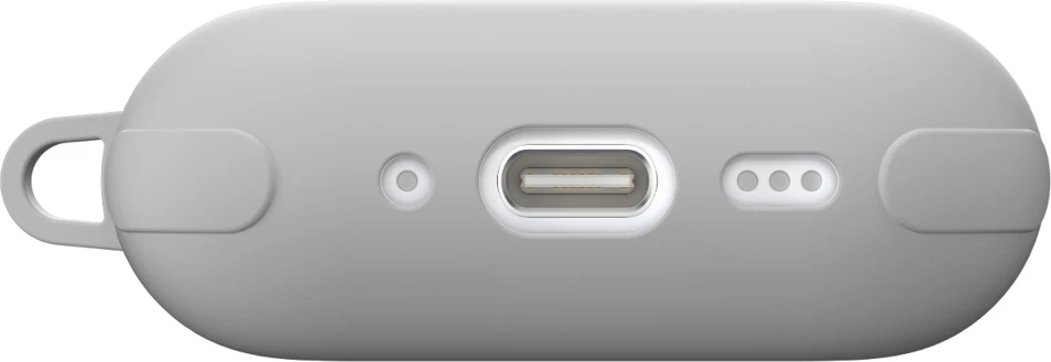 Mbështjellës për kufje, AmazingThing Omni Case Titan, për Apple AirPods Pro 3, me karabinë, përputhje me karikim me valë, material TPU/silikon, e bardhë