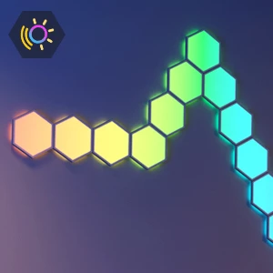 Panele drite LED smart Govee Glide Hexa, RGBIC, set 10 copë