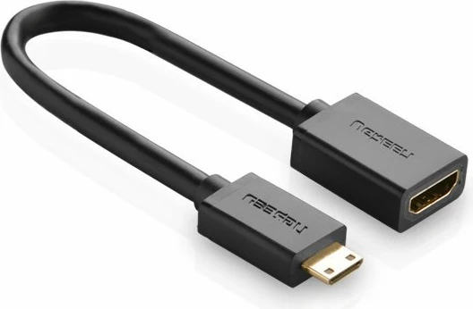 Kabllo adapter Ugreen, HDMI femër në mini HDMI mashkull, 22 cm, e zezë