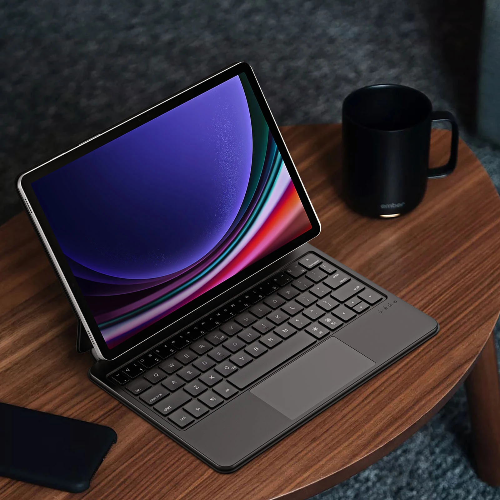 Mbështjellës me tastierë Bluetooth Dux Ducis MK Series për Samsung Galaxy Tab S9/S8/S7, i zi