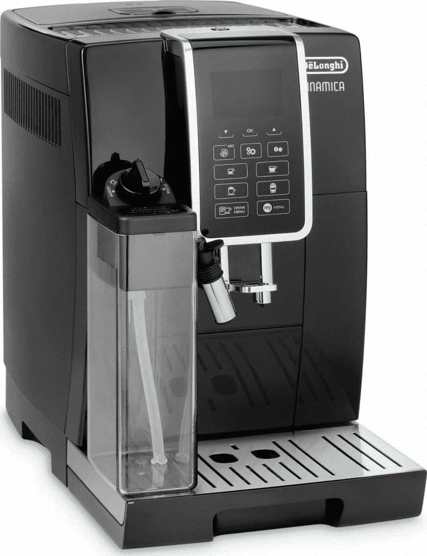 Aparat espresso automatik DeLonghi Dinamica ECAM 350.55.B, 1.8 L, 15 bar, me mulli dhe frother qumështi, i zi