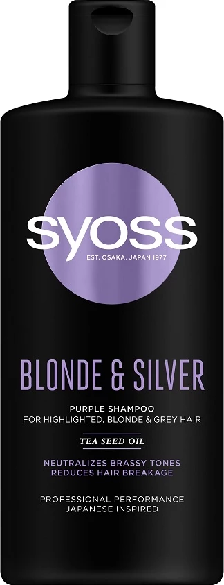 Shampon për femra Syoss Blonde & Silver Purple, 440ml