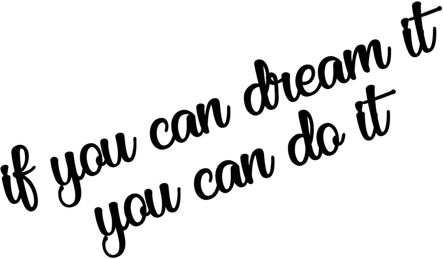 Aksesor dekorativ muri prej druri, Wallity, në ngjyrë të zezë, 'If You Can Dream It You Can Do It'