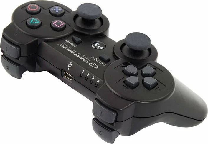 Gamepad Esperanza Marine EGG109K, wireless Bluetooth, për PS3, me vibrim, i zi