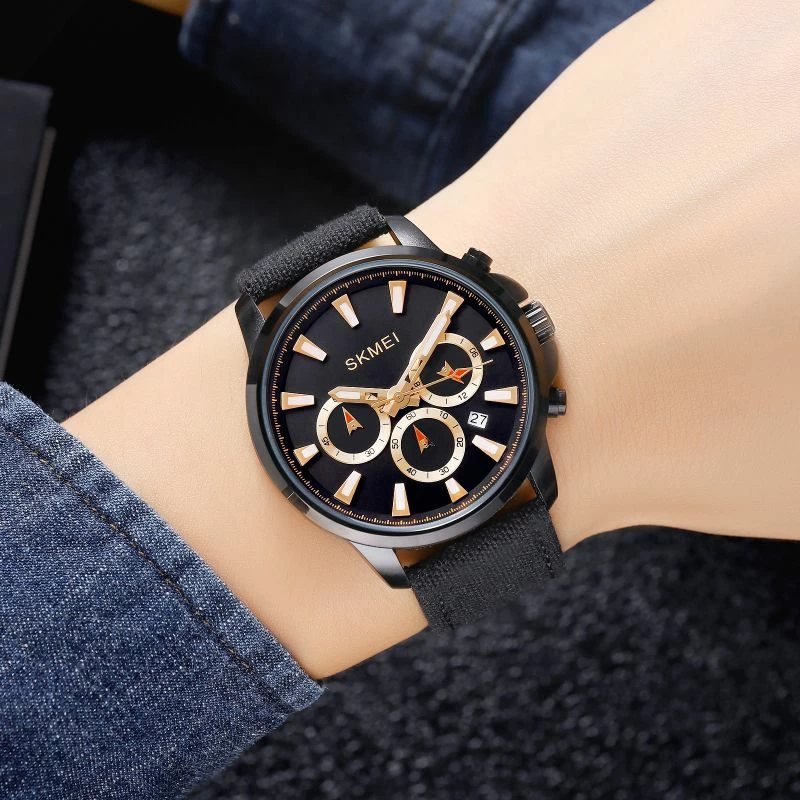 Orë dore për meshkuj Skmei, e zezë