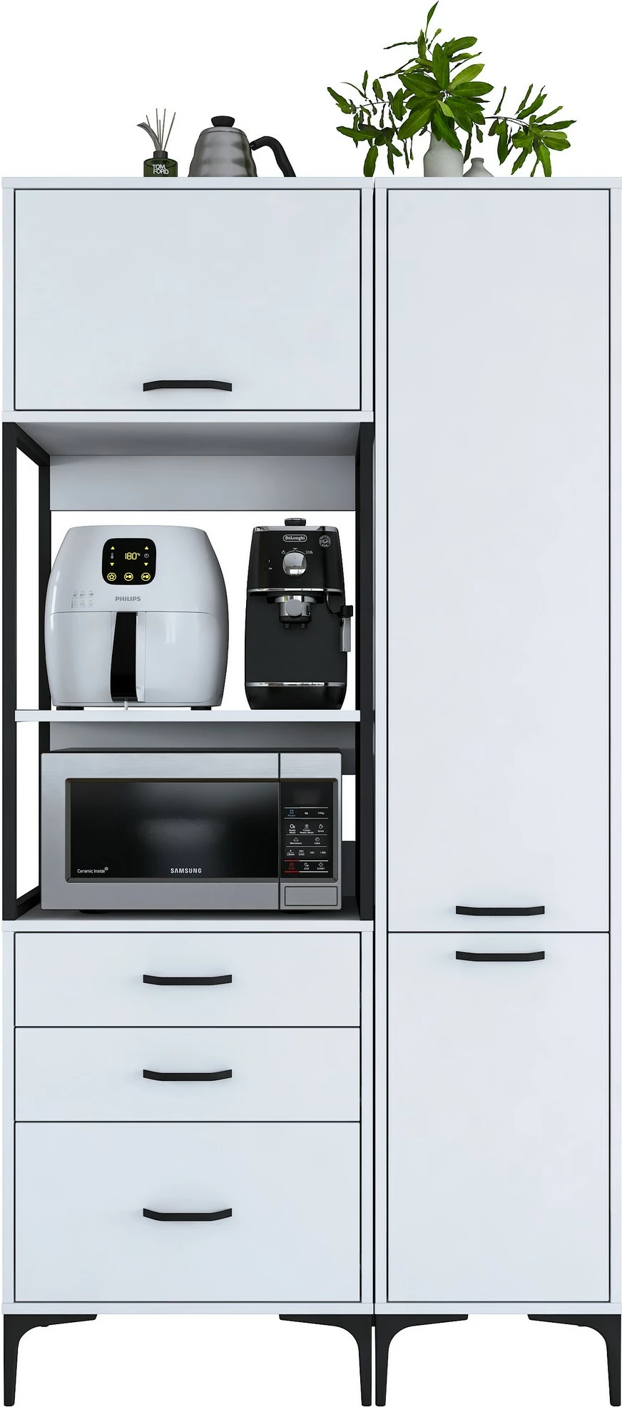 Dollap multifunksional, i bardhë, Hanah Home JE143 - 3113