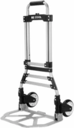 Karrocë ngarkese e palosshme BECOOL BC-FASR2205, 80 kg, platformë 39×27 cm, rrota 125 mm, 3.2 kg, alumin/zi
