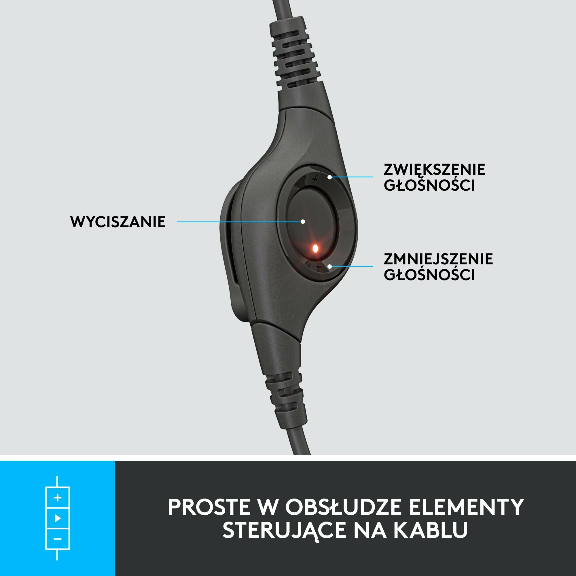 Kufje me mikrofon Logitech H390 (981-000406), USB me kabllo 2.4 m, me kontroll në kabllo, të zeza