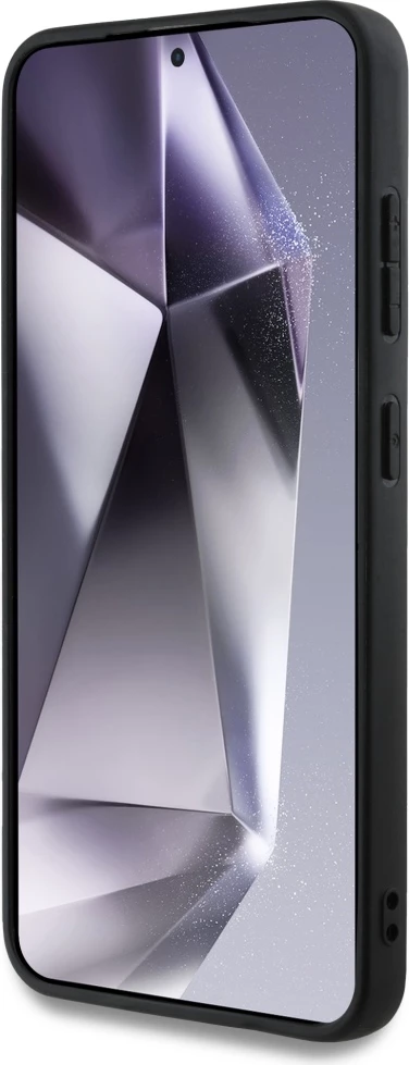 Mbështjellës Guess Grained Hot Stamp Peony Pattern Triangle Logo MagSafe për Samsung Galaxy S25, Kafe