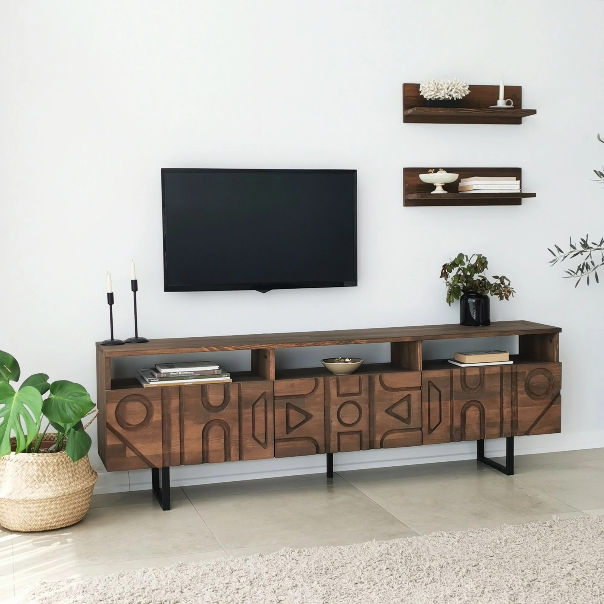 Komodë TV Hanah Home, Aristo, ngjyrë arre