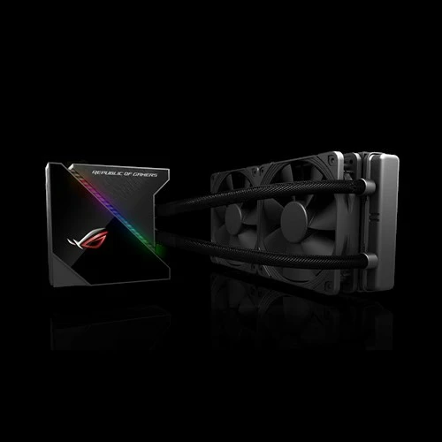 Ftohës uji all-in-one ASUS ROG Ryujin 240, 2x120mm, OLED, Aura Sync RGB, i zi