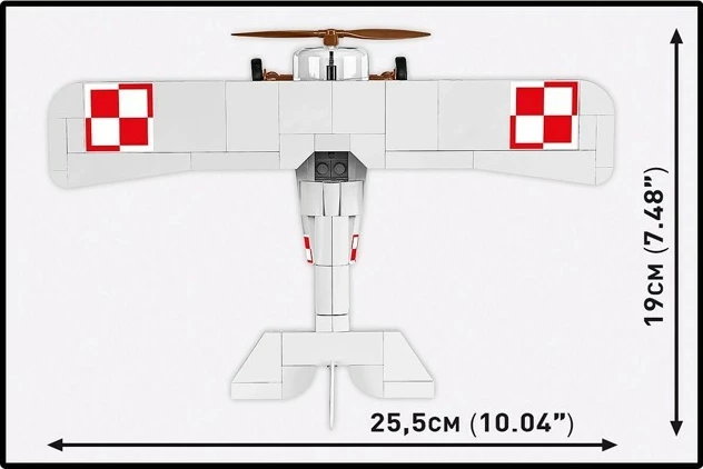 Set konstruktiv me blloqe, Cobi Klocki Nieuport 17 C.1 COBI-2998, 274 copa, shkallë 1:32, me figurë piloti