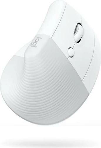 Maus Logitech Lift for Business 910-006496, wireless Bluetooth, me butona të gishtit të madh, e bardhë
