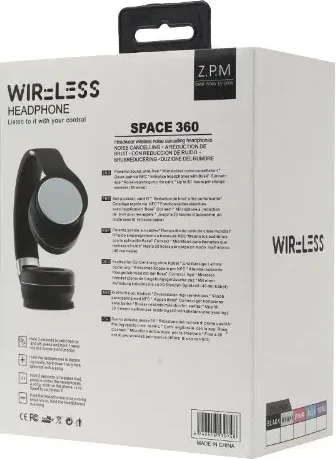 Kufje wireless over-ear 360 me RGB, Z.P.M Space 360, kaltërt qeltë