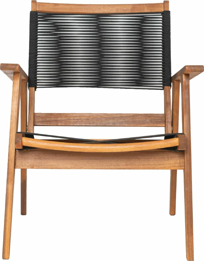 Karrige Cavo, e zezë-natyrale, litar dhe dru akacie, 67x73x85