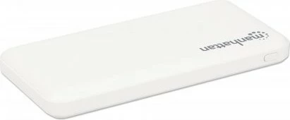 Powerbank MANHATTAN 10.000 mAh, 2xUSB, USB-C + Micro-USB, e bardhë