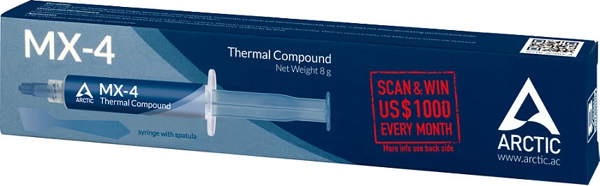 Pastë termike ARCTIC MX-4, 8g, me spatulë, blu