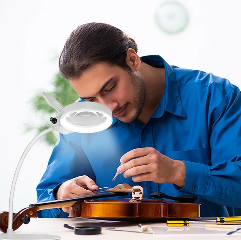 Lupë ndriçuese me bazë LogiLink WZ0067, 8/36 dioptri, e bardhë