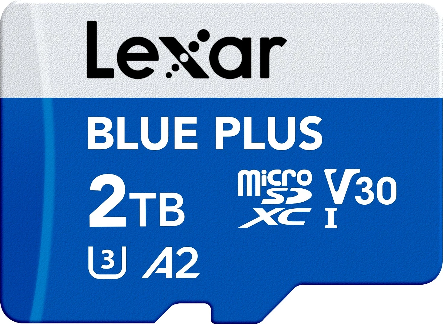 Kartë memorie microSD Lexar Blue Plus 2TB SDXC UHS-I C10 A2 U3 V30 deri 170MB/s, blu, me adapter SD
