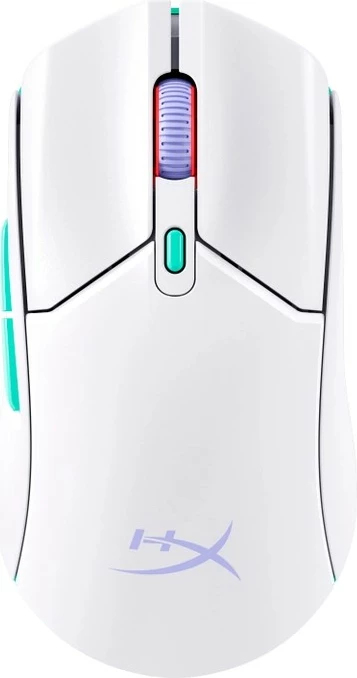 Maus HyperX Pulsefire Haste 2 Core 8R2E7AA pa tela 2.4 GHz/Bluetooth 12000 DPI 6 butona RGB 70 g, i bardhë