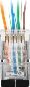 Pin Lanberg kalues RJ-45, kat.6, FTP, 100 copë, argjendtë