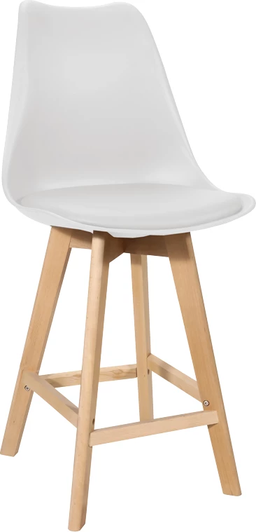 Karrige për bar Gaston, ngjyrë e bardhë- natyrale, 48.5x56x104cm