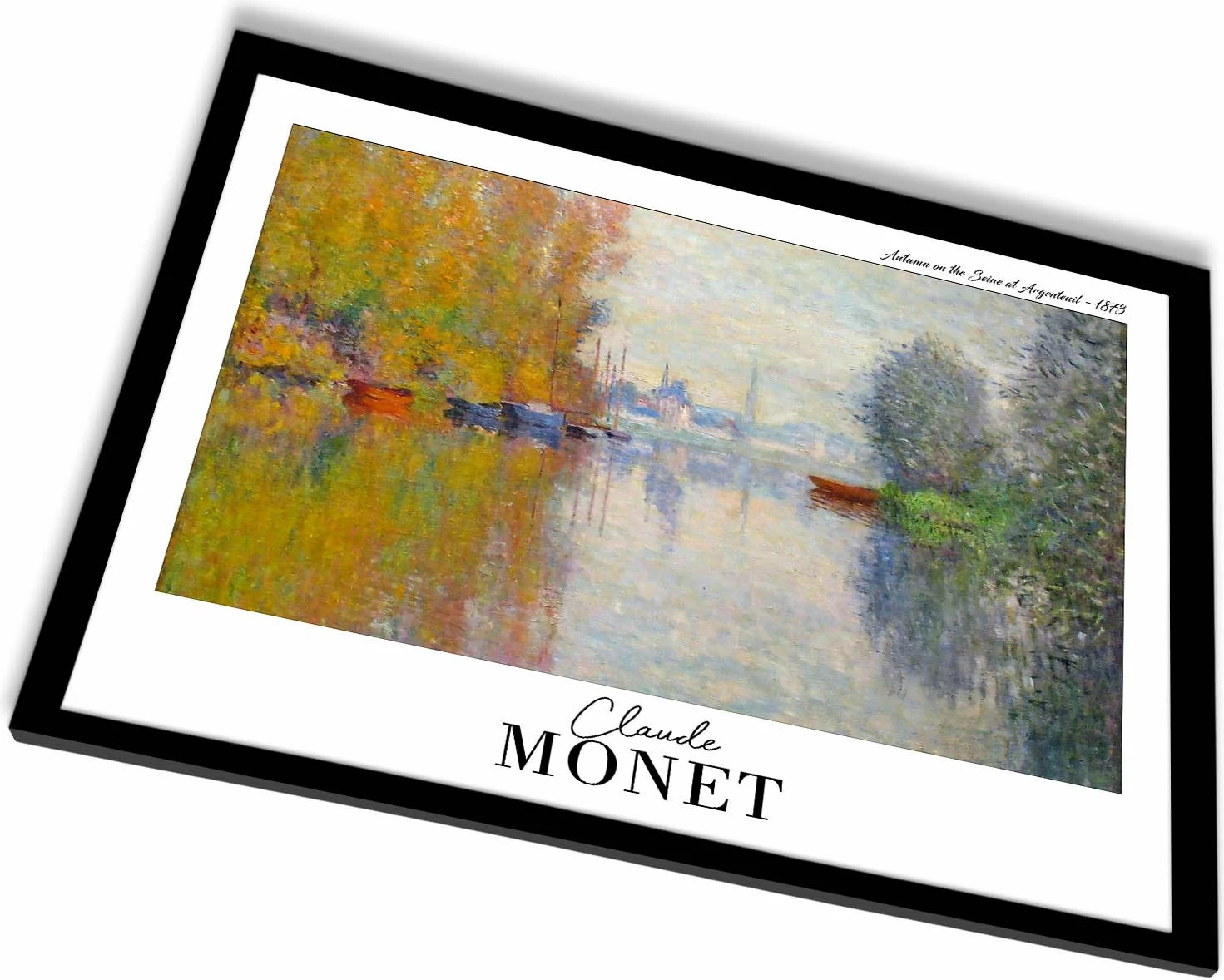 Pikturë dekorative me kornizë, Monet, shumëngjyrëshe, 42x62cm, Wallity
