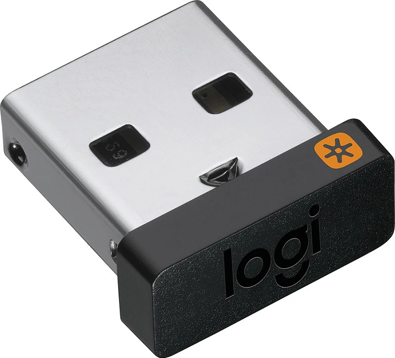 Marrës USB Logitech Unifying 910-005235, nano, 9x6x15 mm, zi/argjendtë