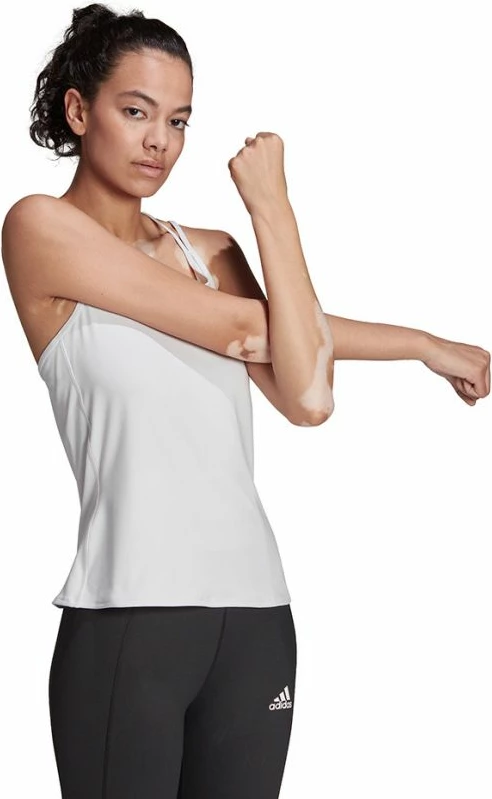 Bluzë sportive për femra Adidas, e bardhë