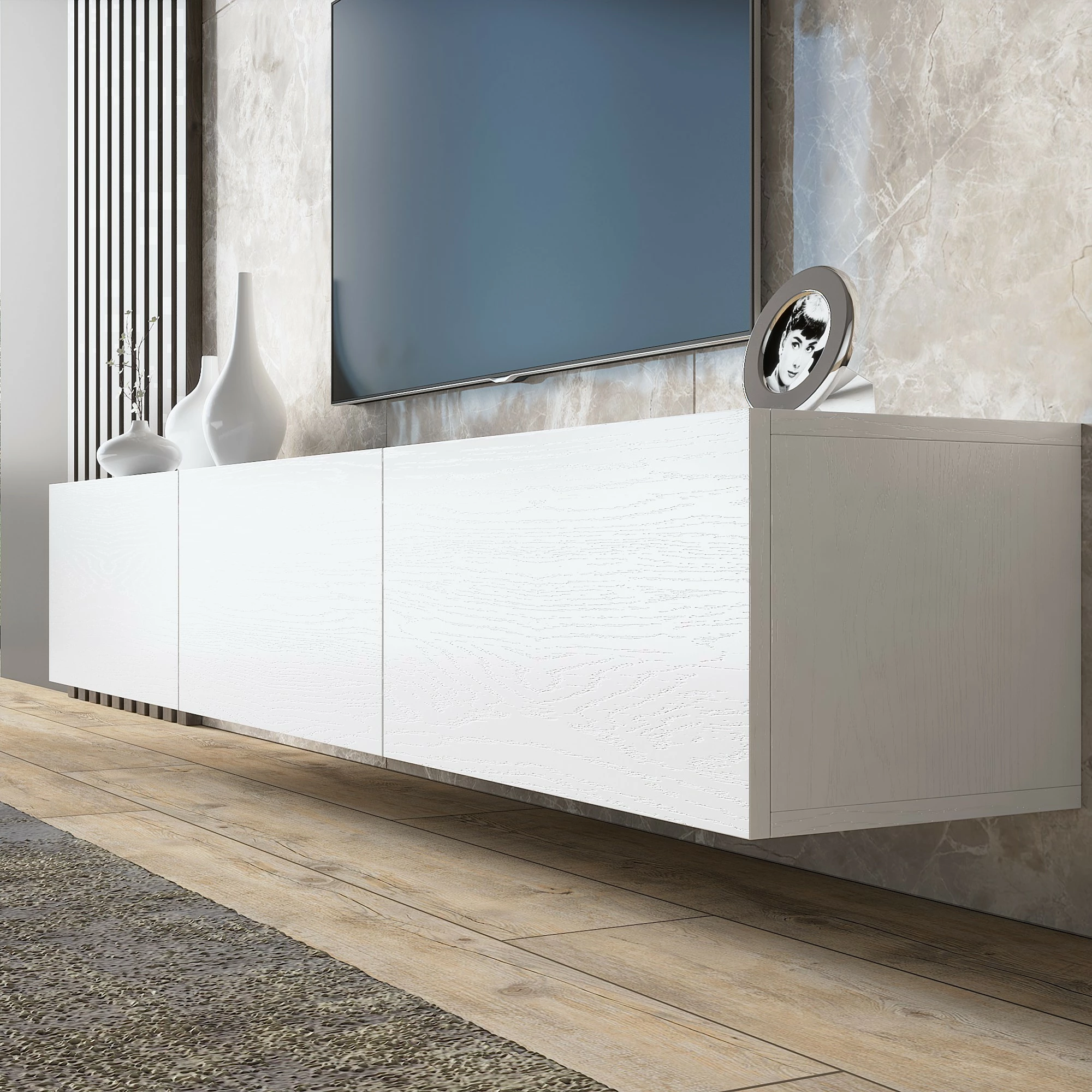 Komodë për TV Hanah Home, FRN-12014, e bardhë