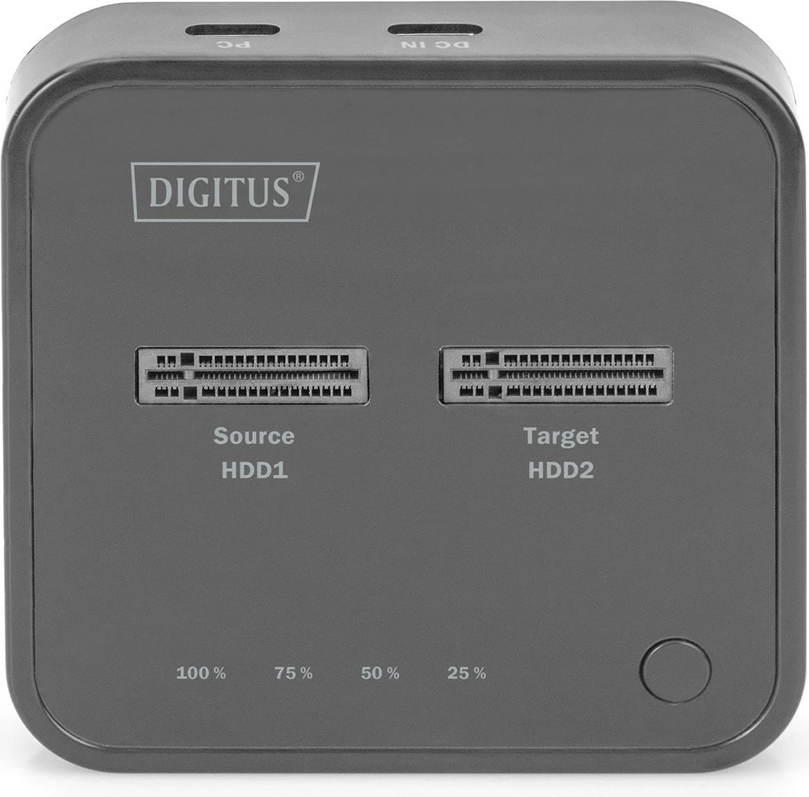 Docking station Digitus Dual M.2 NVMe, USB 3.2 Gen 2, me lexues SD, e zezë