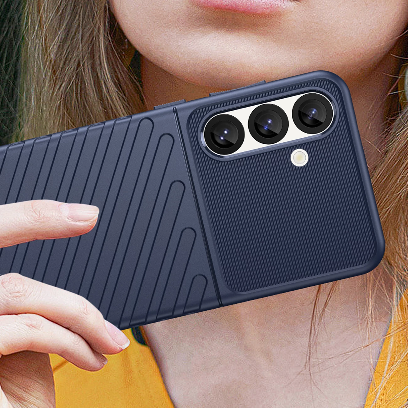 Mbështjellës Hurtel Thunder Case për Samsung Galaxy S25, TPU, Blu