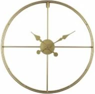 Orë muri Tempus, metalike, ngjyrë ari, 60x60x7cm
