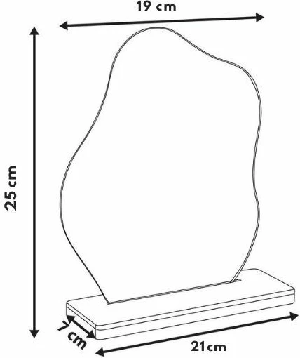 Pasqyrë make-up Hermia, transparente dhe kafe, SHY-AYN-001, 20x25x7cm
