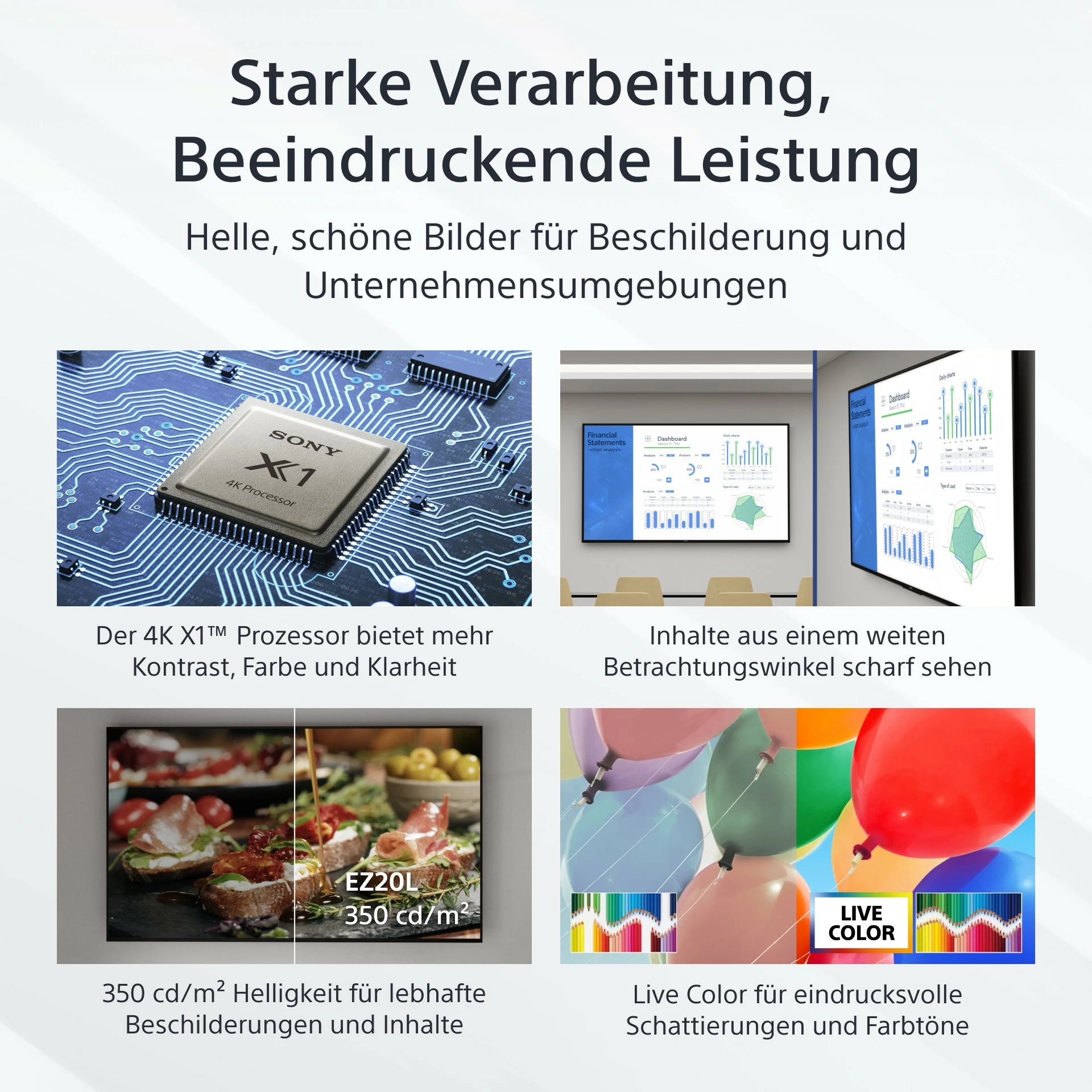 Ekran i madh Sony FW-43EZ20L, 43 inç, 4K Ultra HD, LED, Wi-Fi, Android