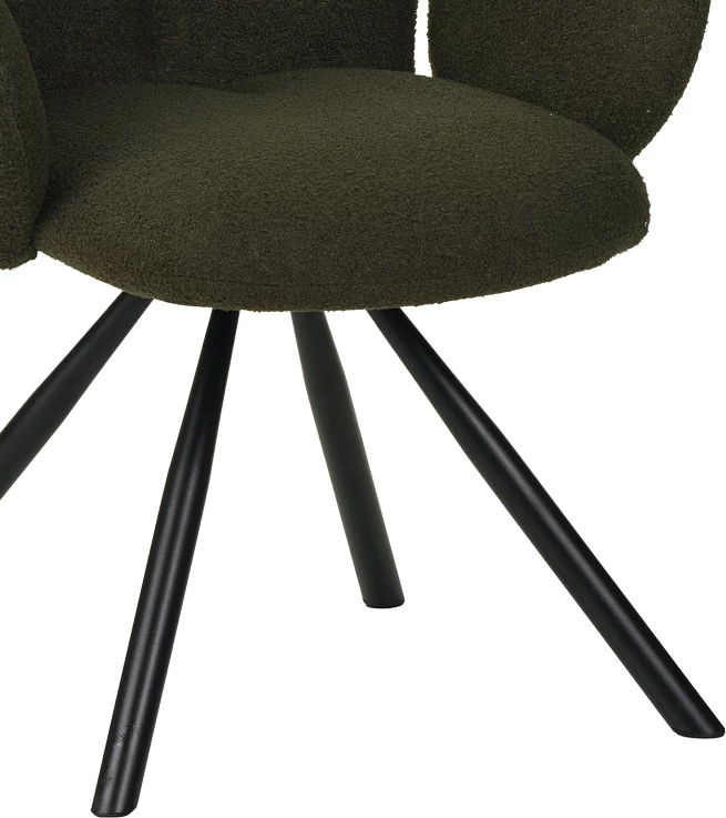 Karrige Garzele Inart, material teddy, këmbë metalike, 68x66x82.5cm