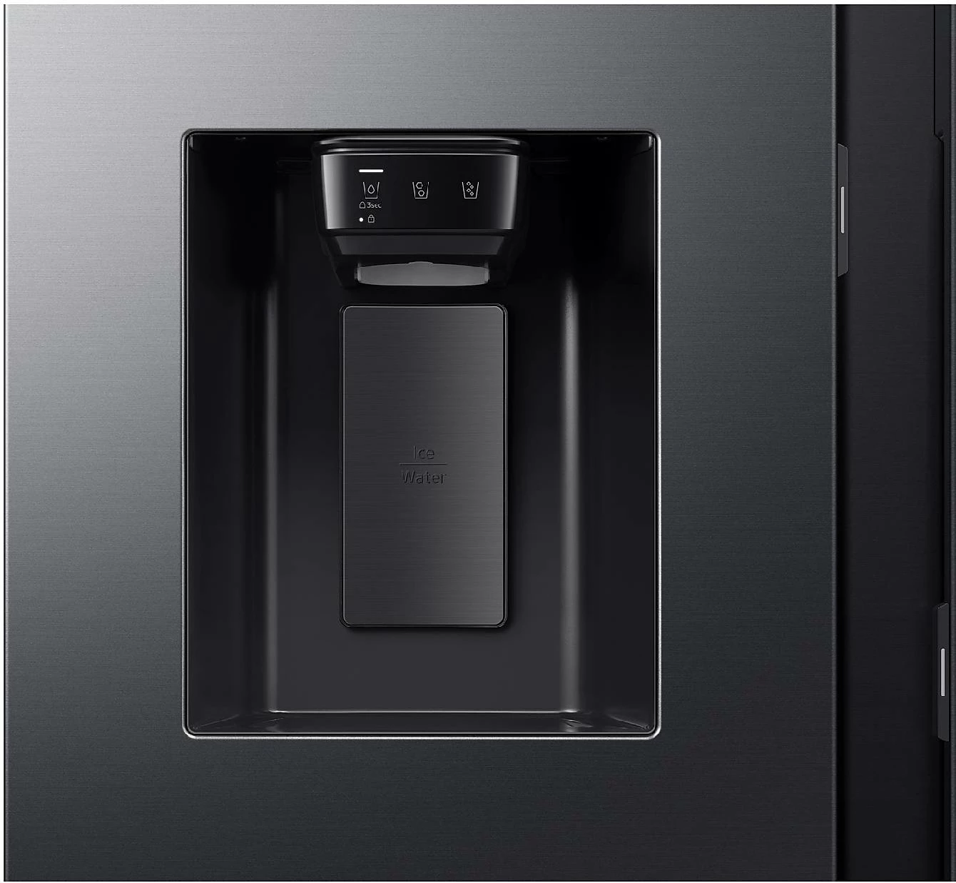 Frigorifer side-by-side, Samsung, SBS RS80F66KCFEO, 634 L, dispenser ujë/akull, SmartThings Bixby, klasa energjisë C, i zi