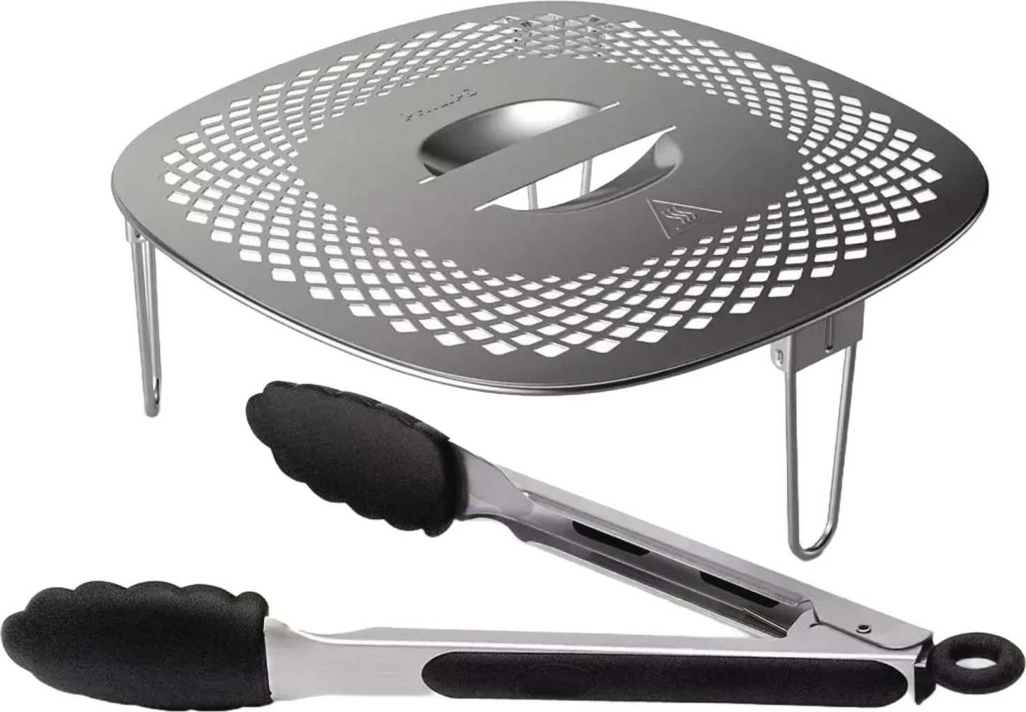 Set aksesorësh Philips HD9954/01 për Airfryer XXL, çelik inox, i larshëm në enëlarëse, argjendtë